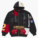 Supreme Patchwork Zip Up Hooded Sweatshirt (ss25) Black