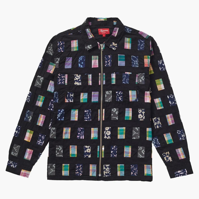 Patchwork suprem ZIP UP Tricou negru