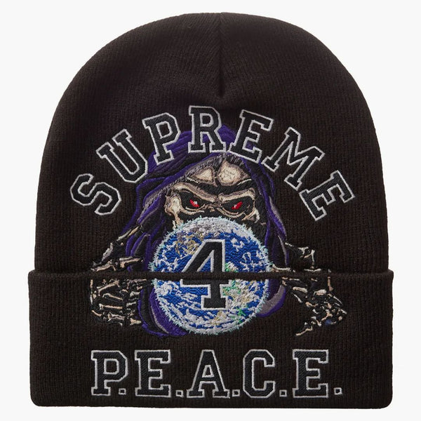 Supreme Peace Embroidered Beanie Black