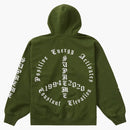 Suprema pace con cappuccio felpa verde