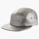 Supreme Pebbled Leather Camp Cap Gunmetal
