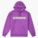 Supreme Perforated Leather Hooded Sweatshirt Violet