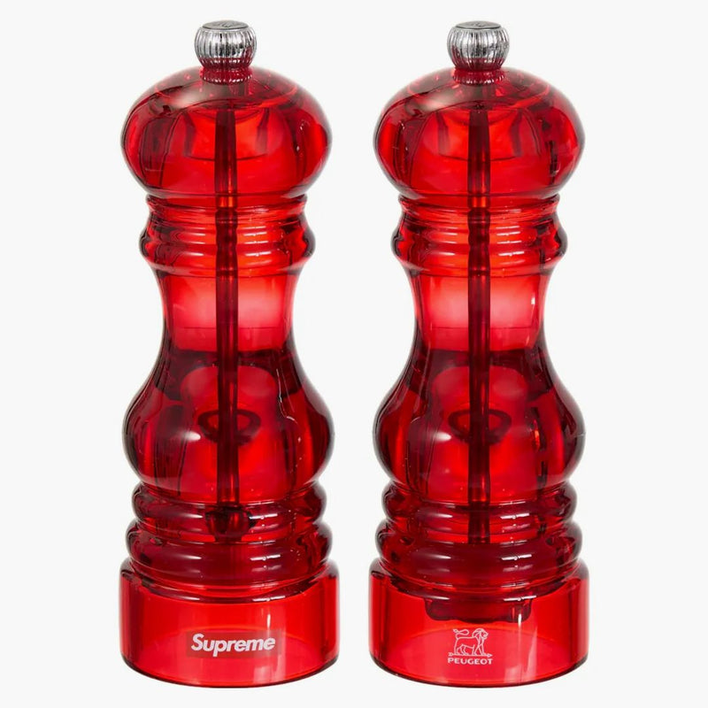 Supremo Peugeoot Salt Pepper Mill Set di 2 rosso