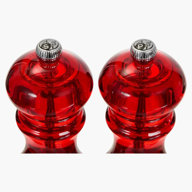 Supremo Peugeoot Salt Pepper Mill Set di 2 rosso