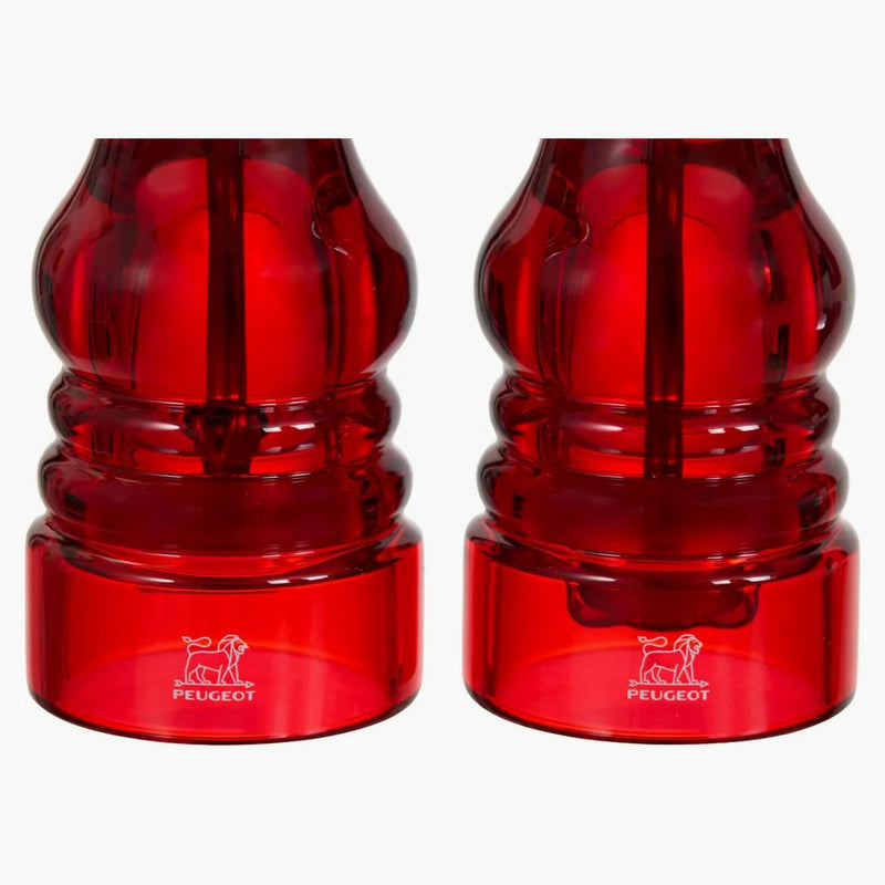 Supremo Peugeoot Salt Pepper Mill Set di 2 rosso