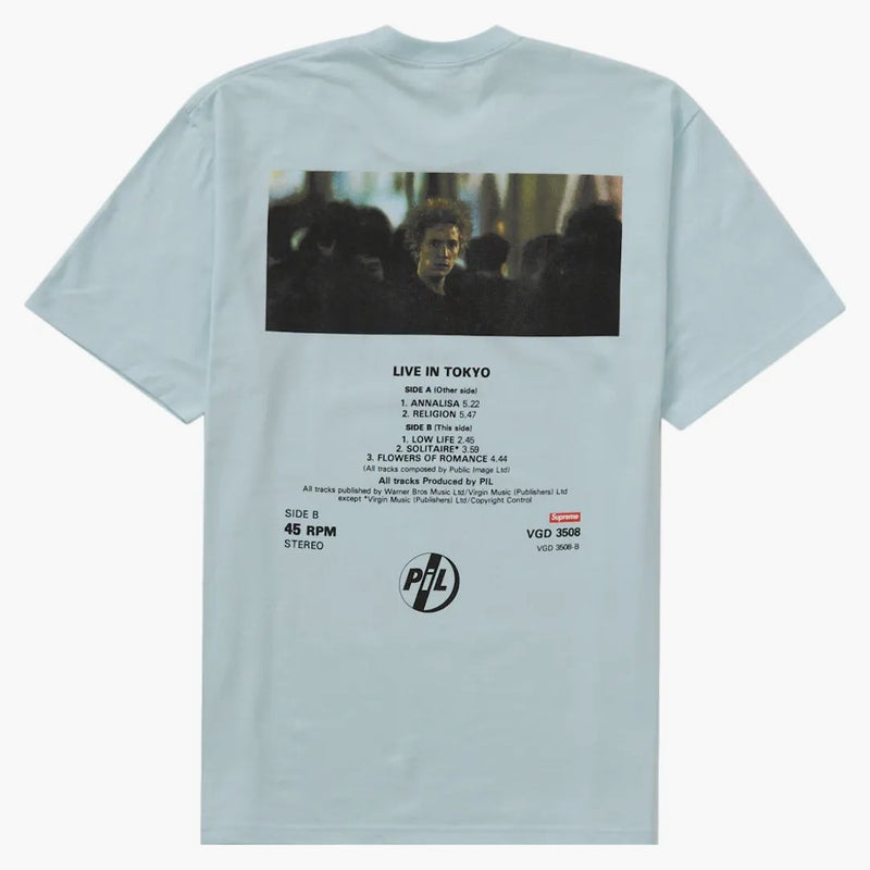 Supreme Pil Live In Tokyo Tee Pale Blue
