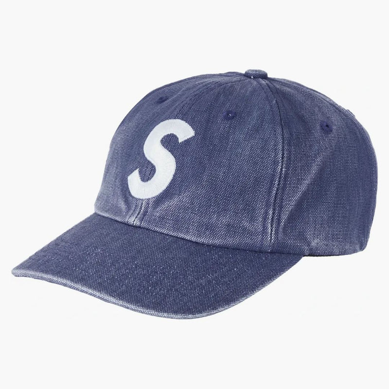 Supreme Pigment Canvas S Logo 6-Panel Navy