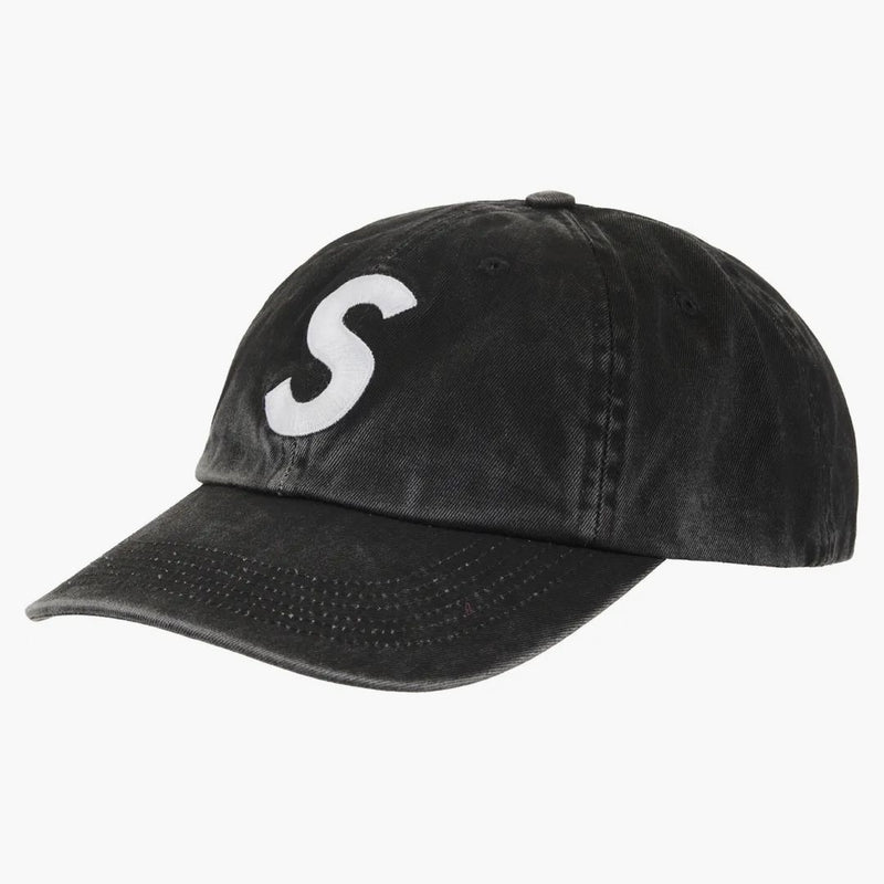 Supreme Pigment Coated S Logo 6-Panel Black