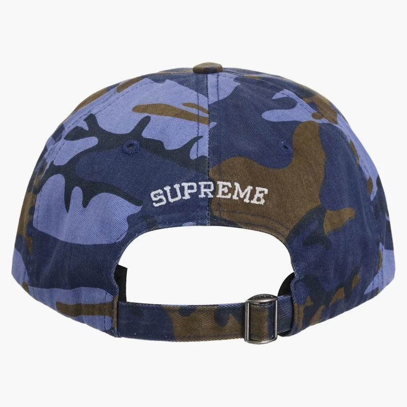 Supreme Pigment Coated S Logo 6-Panel Blue Camo