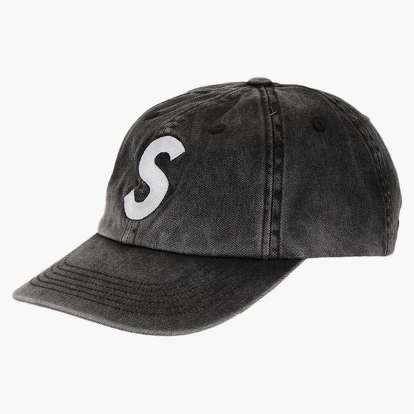 Suprem Pigment Print s logo cu 6 panouri cu 6 panouri (FW22) Negru