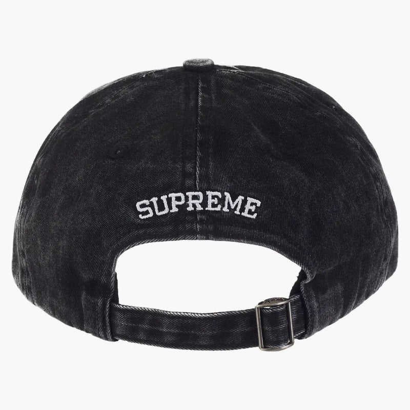 Nejvyšší pigmentový tisk logo 6-panel (FW23) Washed Black