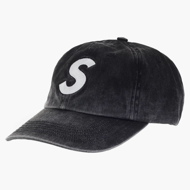 Nejvyšší pigmentový tisk logo 6-panel (FW23) Washed Black