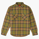 Supreme Pile Lined Plaid Flannel Shirt Olive