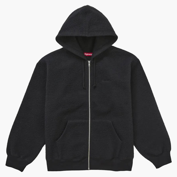 Supreme Pilled Zip Up Hooded Sweatshirt Black
