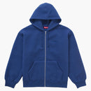Supreme Pilled Zip Up Hooded Sweatshirt Dark Royal