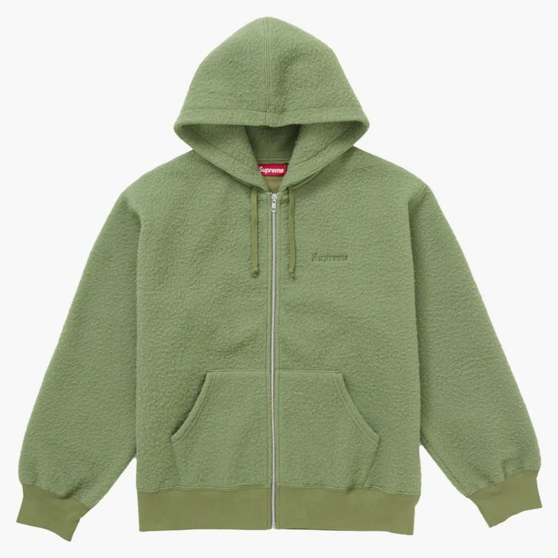 Nejvyšší pilletní zip na mikinu s kapucí olivy