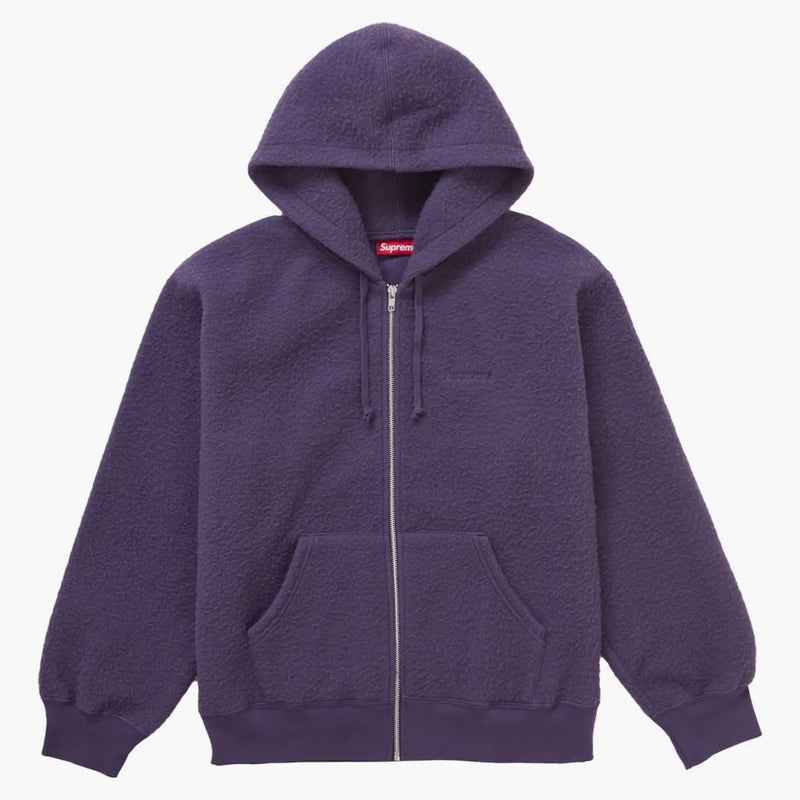 Nejvyšší pilletní zip na mikinu s kapucí zaprášené fialové