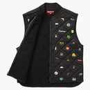 Supreme Pins quiltade arbetsväst svart