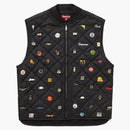 Supreme Pins quiltade arbetsväst svart