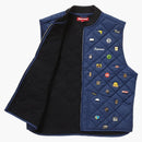 Pin supreme trapunte gilet da lavoro navy