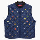 Pin supreme trapunte gilet da lavoro navy