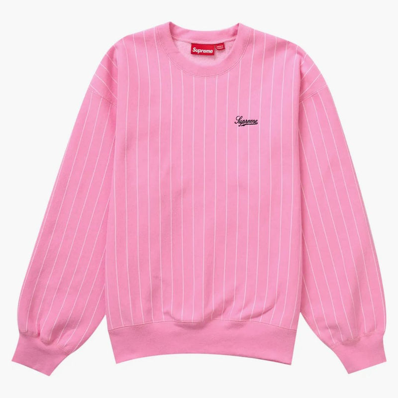 Nejvyšší pinstripe CrewNeck Pink
