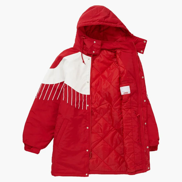 Pannello supremo pannello sportivo parka rosso