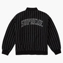 Supreme Pinstripe Varsity Jacket Black
