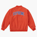 Supreme Pinstripe Varsity Jacket Orange