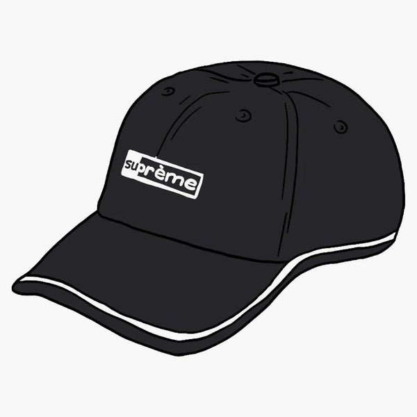 Supreme Piping 6-panel svart