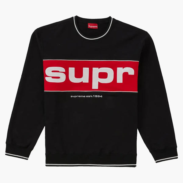 Supreme Piping crewneck svart