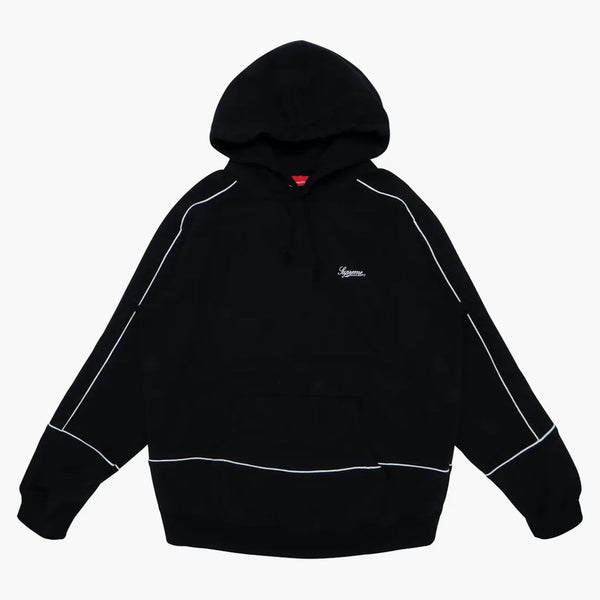 Supreme Piping Hooded Sweatshirt Black
