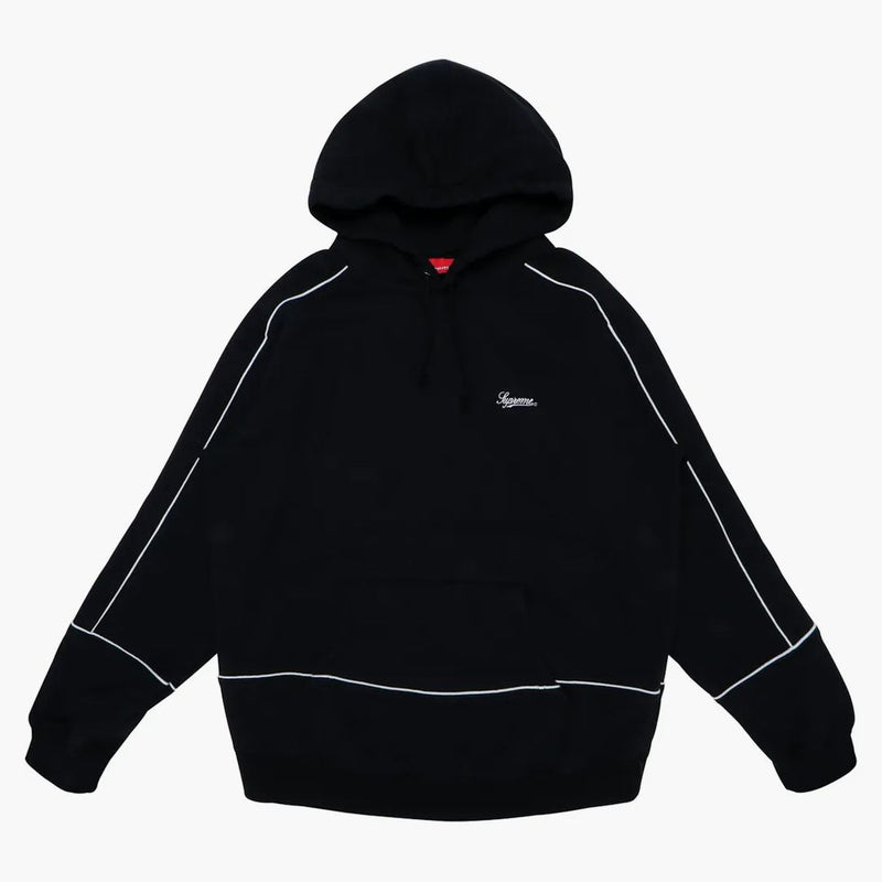 Supreme Piping Hooded Sweatshirt Black