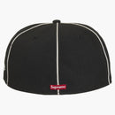 Supreme x New Era Piping Script Logo Cap Black