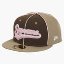 Supreme X New Era Piping Script Logo Cap Brown