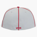 Supreme X New Era Piping Script Logo Cap Grey