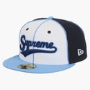 Supreme X New Era Piping Script Logo Cap Navy