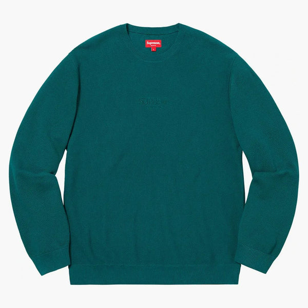 SUPREME PIQUE CREWNECK (FW18) Teal