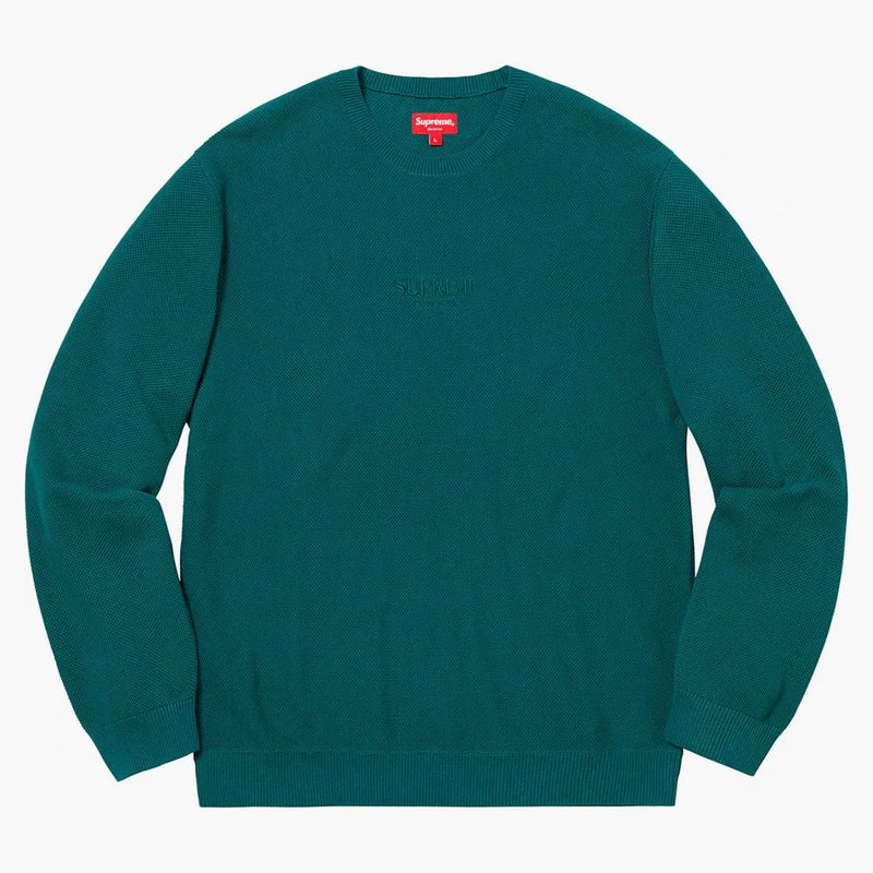 SUPREME PIQUE CREWNECK (FW18) Teal