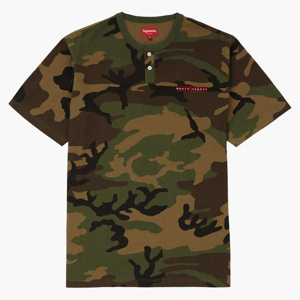 Nejvyšší pique s/s Henley Woodland Camo