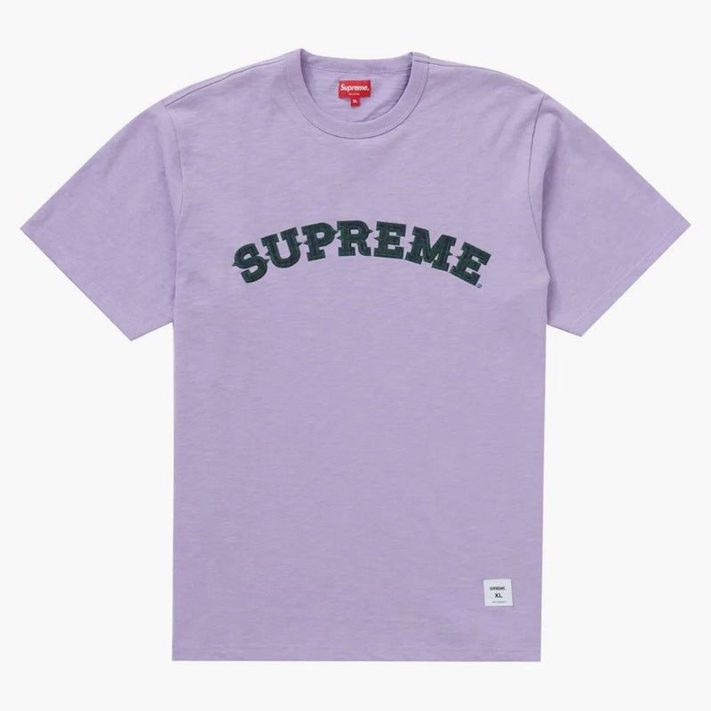 Nejvyšší Plaid Applique S/S Top Violet