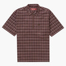 Supreme Plaid Corduroy Half Zip S/s Shirt Red