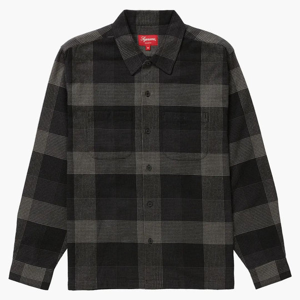 Cămașă supremă de flanel cu carouri (FW21) Negru