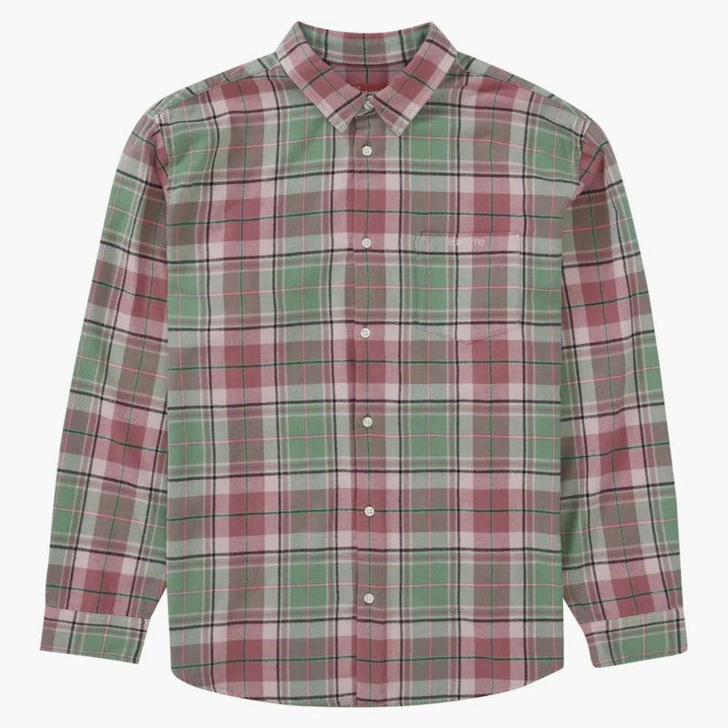 Supreme Plaid Flannel Shirt (fw22) Pink