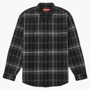 Camisa de franela de cuadros supreme (FW23) Negro