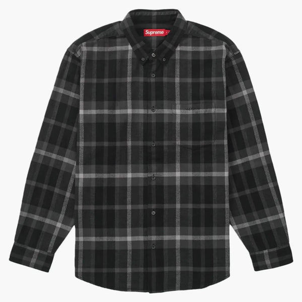 Cămașă supremă de flanel cu carouri (FW23) Negru