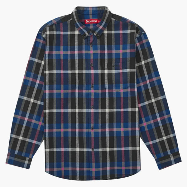 Nejvyšší kostkovaná flanelová košile (FW23) Blue