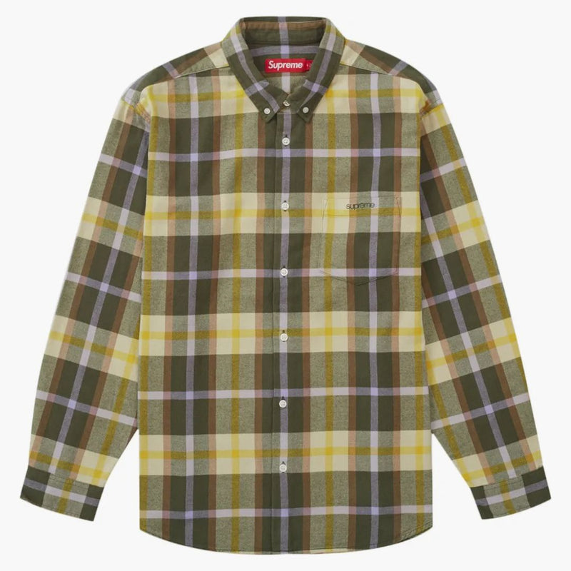 Supreme Plaid Flannel Shirt (FW23) Green