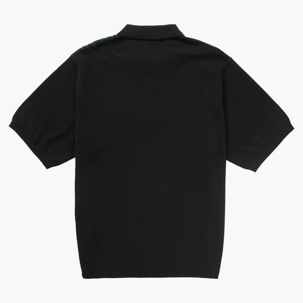 Supreme Plaid Knit S/s Polo Black