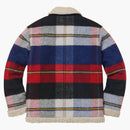 Supreme Plaid Shearling Bomber Red Plaid